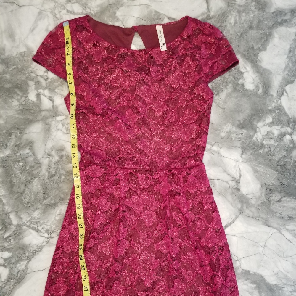 Pink Owl Lace Dress w/ Keyhole Back - Picture 5 of 6